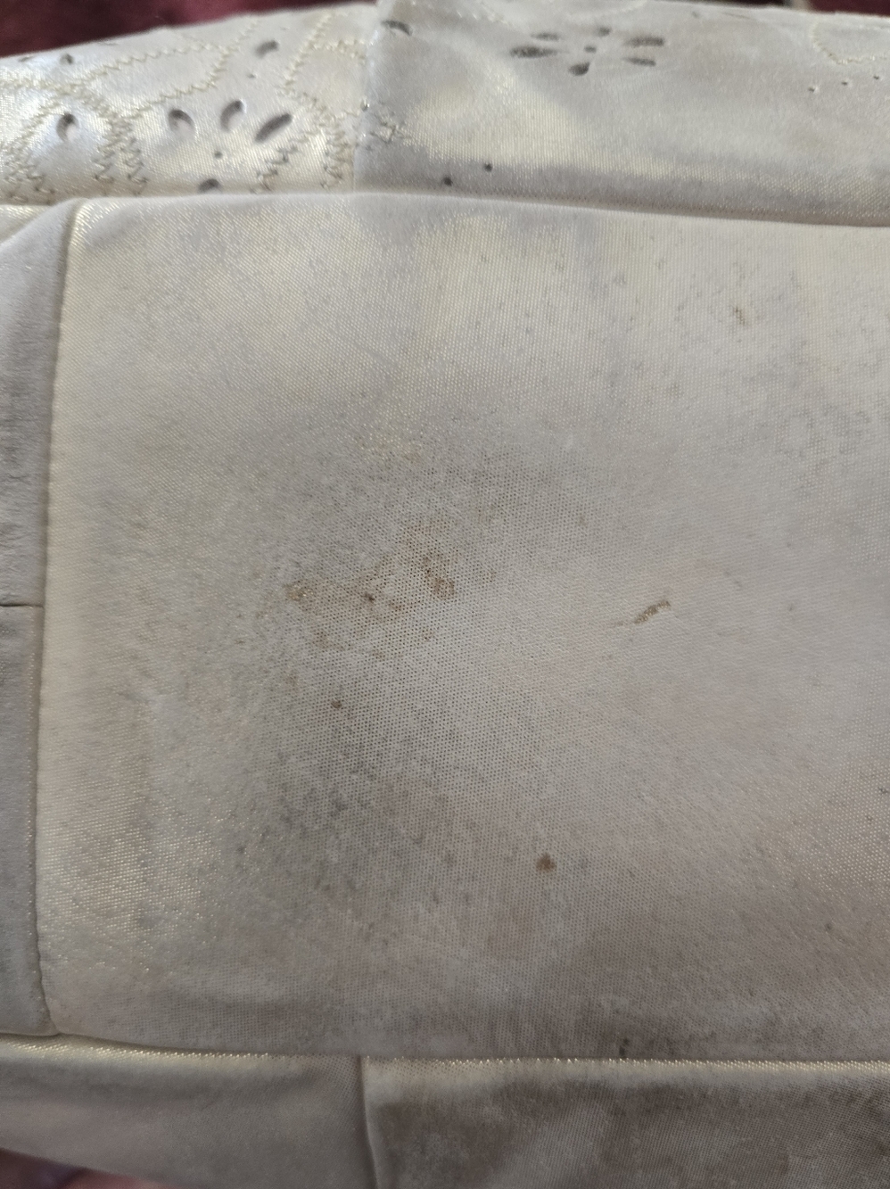Coach Maggie Cream Leather With Gold Shimmer Shoylder Bag, VGUC, Needs Some TLC - Picture 13 of 15